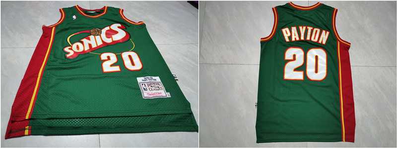 SuperSonics 20 Gary Payton Green 1995 96 Hardwood Classics Jersey,We sell and wholesale SuperSonics 20 Gary Payton Green 1995 96 Hardwood Classics Jersey on line form chian!